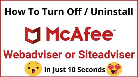 uninstall mcafee webadvisor